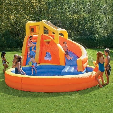 Bonzai sidewinder falls inflatable water park. Twist Inflatable Water Slide with Pool | Inflatable water ...