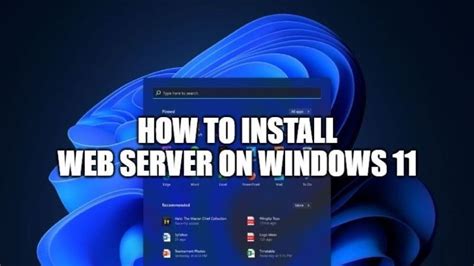 How To Install Web Server On Windows 11