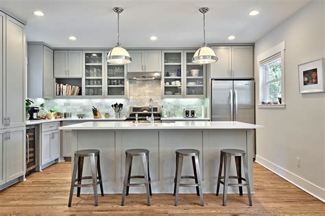 If a custom color sample is ordered, the $250 charge will be paid per color, but will not have to be paid again if cabinets are ordered in the same color(s) as the sample(s) within 1 year. 12 Gorgeous and Bright Light Gray Kitchens | Table and Hearth