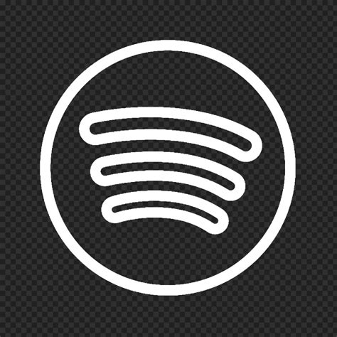 HD Spotify Round Outline White Icon PNG Citypng