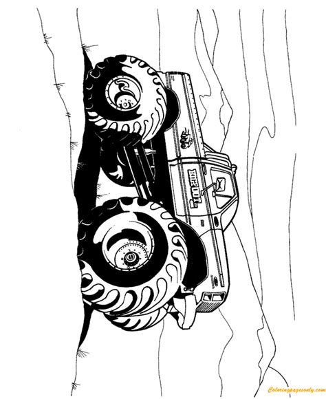 BigFoot of Monster Truck Coloring Pages - Transport Coloring Pages - Free Printable Coloring