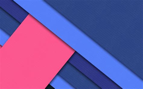 Download Wallpapers Material Design 4k Pink And Blue Lines Blue
