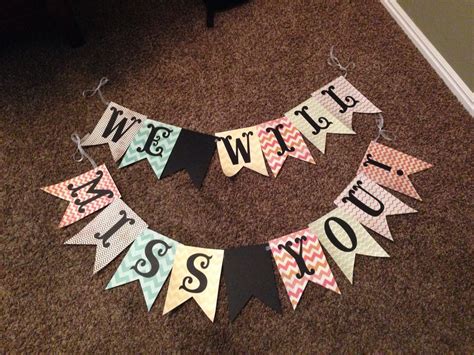 Not only these are pretty, but they will keep all your travel mementos organized. "We will miss you" banner. Used my Silhouette Cameo ...