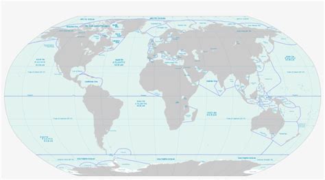 A Small Blank World Map With Oceans Marked In Blue World Map With