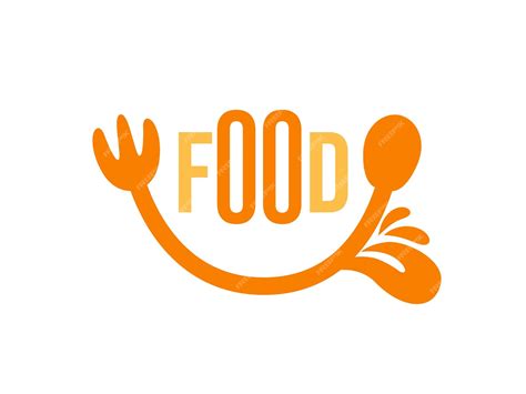 Premium Vector Food Logo With Smile Spoon And Fork Delicious Food