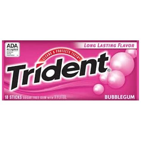 Trident Bubble Gum 12 Ct Martin And Snyder Product Sales