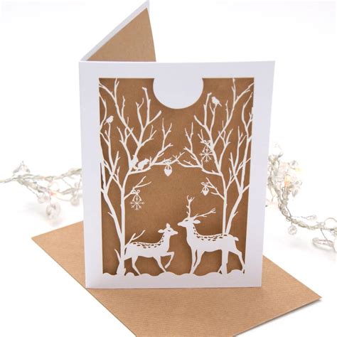 Christmas Card Laser Cut Eco Winter Wonderland By The