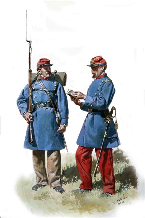 A Soldier And An Officer Of The 55th New York Volunteer Infantry Aka