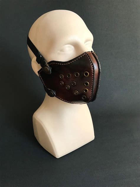Motorcycle Mask Protective Mask Custom Leather Mask Etsy Leather