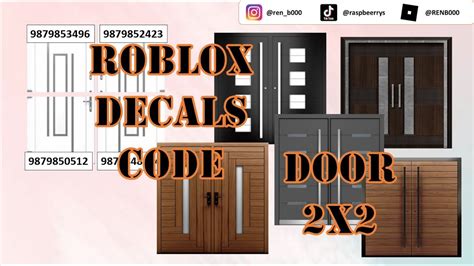 Roblox Decals Code Door 2x2 Bloxburgwork At Pizza Place Youtube