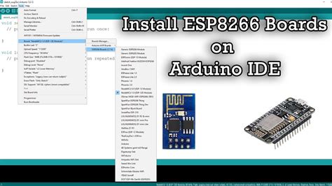 How To Install Esp8266 Boards On Arduino Ide Iot Youtube