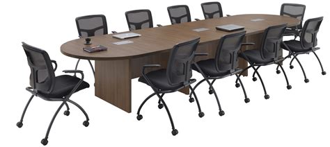 14 Oval Conference Table Walnut Laminate Mad Man Mund