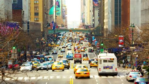 Timelapse People Walking On Busy Crowded Street In Midtown Manhattan