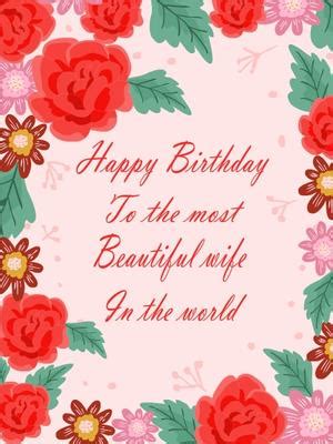 Free Printable Birthday Wife Cards Create And Print Free Printable Birthday Wife Cards At Home