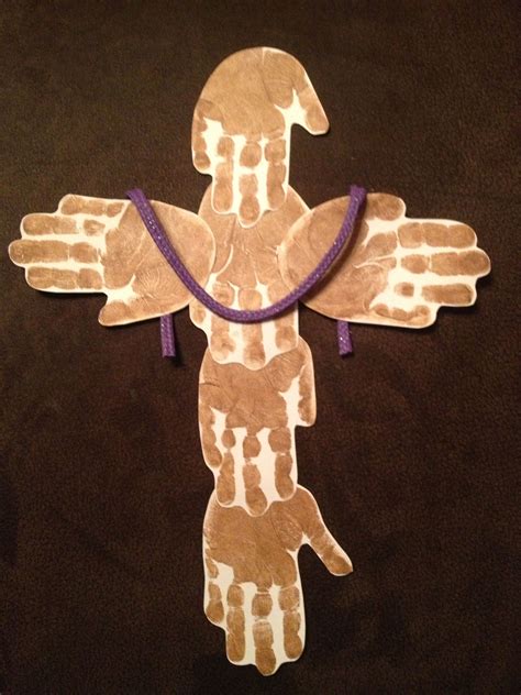Handprint Cross Sunday School Crafts Christmas Dyi Crafts Bible Crafts