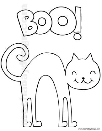 Black Cat Coloring Pages Halloween at GetColorings.com | Free printable