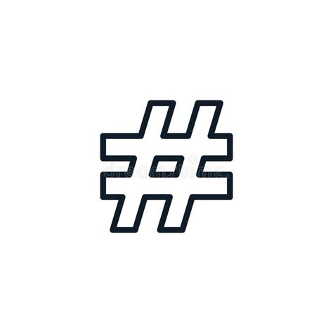 Hashtag Icon Vector Logo Design Template Stock Vector Illustration Of