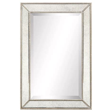 Empire Wood Floors Empire Art Direct Champagne Beed Beveled Rectangle Wall Mirror