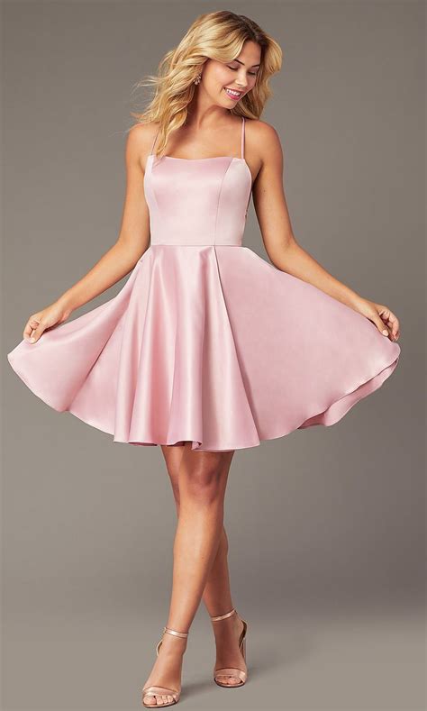 Backless Short Homecoming Party Dress With Corset Backless Homecoming Dresses Pink Dress