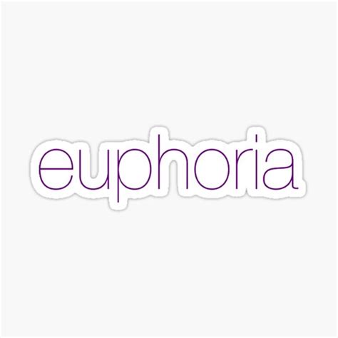 Euphoria Logo Sticker For Sale By Cyberseven Redbubble