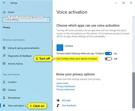 Enable Or Disable Cortana On Lock Screen In Windows 10 Tutorials