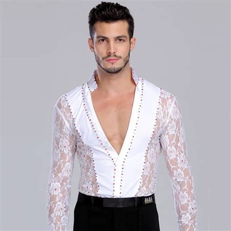 2019 New Menboys Latin Dance Dress Long Sleeve Mens Shirt 105 180 Cm