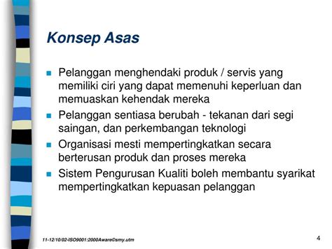 Oleh karena itu kualitas berhubungan erat dengan nilai dan kepuasan pelanggan. PPT - Kursus 2 hari Pendekatan Berkesan Penerapan Sistem ...