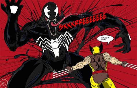 Venom Vs Wolverine Digital Art By Jon Edwards Fine Art America