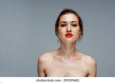 Woman Studio Portrait Half Naked Shutterstock