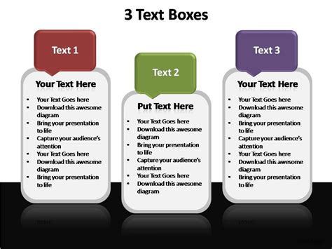 3 Text Boxes Editable Powerpoint Templates Powerpoint Shapes