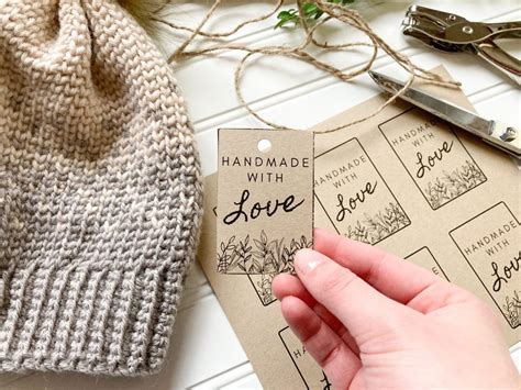 Free Gift Tag Printable Handmade With Love Stitchberry