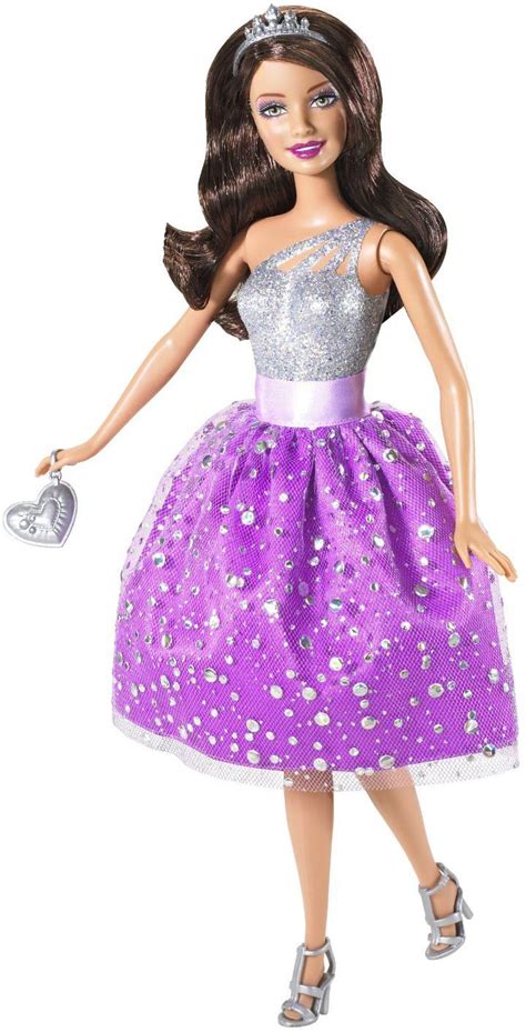 2010 Modern Princess Party Purple And Silver Brunette Barbie Doll R6392