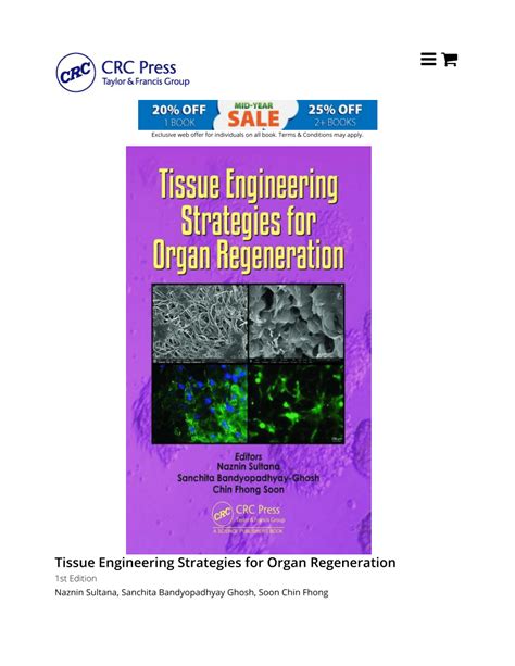 Pdf Tissue Engineering Strategies For Organ Regeneration