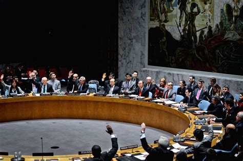 The United Nations Security Council Gathers To Vote On A Draft