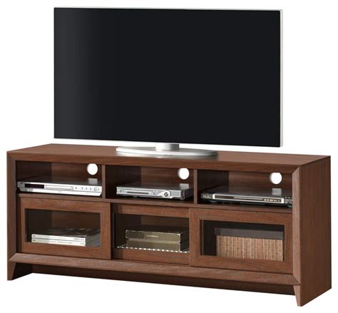 On a 62 inch tv stand you would have 9 inches worth of space per side of the tv when centered. Techni Mobili Contemporary 65 Inch TV Stand in Hickory ...