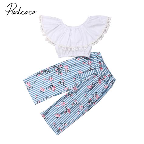 2019 Children Summer Clothing Toddler Kid Baby Girl Solid Crops Tops