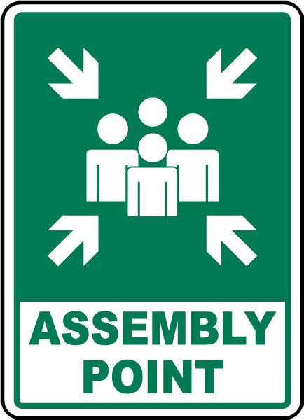 Assembly Point Sign A5323 By