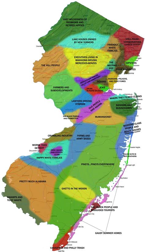 This Is The Most Accurate And Funny Map Of New Jersey Ever