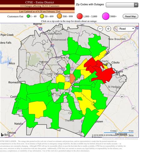 cps san antonio power outage map map