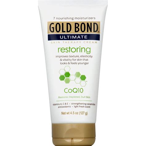 Gold Bond Ultimate Restoring Skin Therapy Cream With Coq10 Naturally