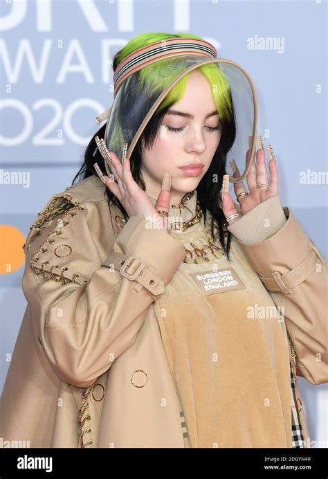 Billie Eilish Arriving For The Brit Awards 2020 At The O2 Arena London