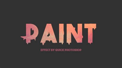 Paint Effect Photoshop Tutorial Youtube