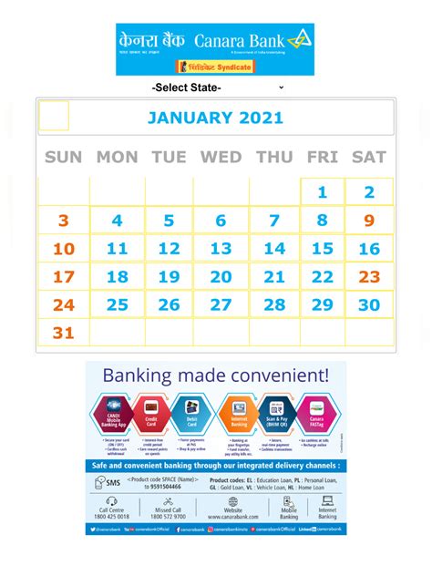 Happy ugadi, gudi padwa 2021: PDF Canara Bank Calendar 2021 PDF Download - InstaPDF