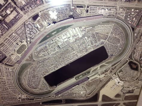 Full View Of Daytona 500 Speedway The Backstretch Is Due To Be Taken