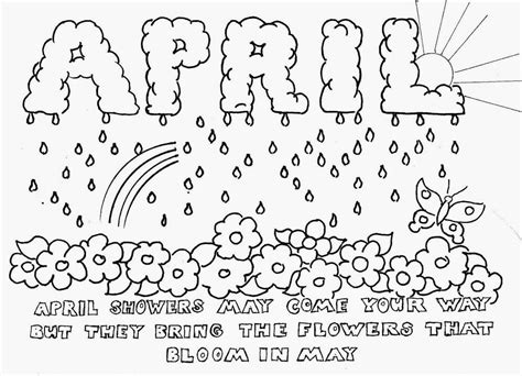 April Calendar Coloring Page Coloring Pages