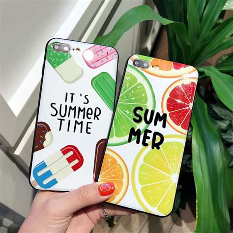3d Relief Ice Cream Iphone 6 6s Plus 7 8 Plus X Case Summer Fresh Lemon