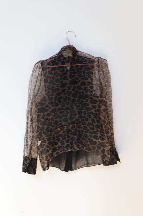 Organza Leopard Zara Bluza S Puf Rukavima