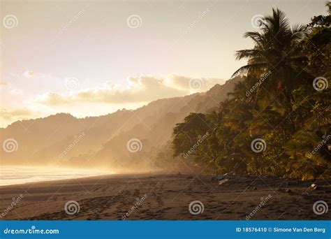 Sunset At Deserted Beach Stock Photo Image Of Relax 18576410