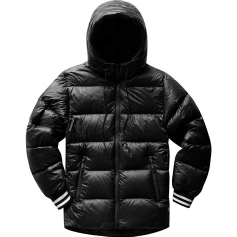 reigning champ goose down hooded jacket men s clothing