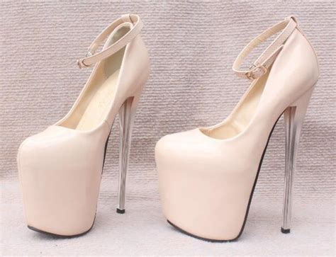 Ladies Fashion Super High Heel Platform Inside Sex Women Shoes 19cm Heel Plus Size Solid Color